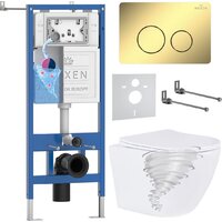 Roxen Antares Tornado в комплекте с инсталляцией StounFix Dual Fresh 6 в 1 868582 (кнопка: сатин матовая)