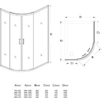 Душевой уголок Veconi RV-03 RV03-12090A-01-19C1 - Превью изображения №2 — Интернет-магазин samo.by