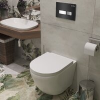Унитаз подвесной Roxen Antares One Rimless 6 в 1 StounFix Dual Fresh 643669 (чёрное стекло) - Превью изображения №11 — Интернет-магазин samo.by