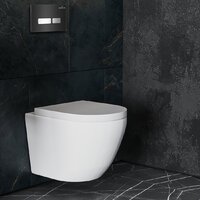 Унитаз подвесной Roxen Antares One Rimless 6 в 1 StounFix Dual Fresh 643669 (чёрное стекло) - Превью изображения №10 — Интернет-магазин samo.by