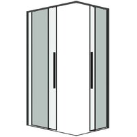 Душевой уголок Grossman Galaxy 120x80x195 300.K33.01.1280.42.00 (графит сатин/прозрачное стекло) - Превью изображения №2 — Интернет-магазин samo.by