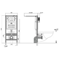Унитаз подвесной Roxen Antares Tornado в комплекте с инсталляцией StounFix Dual Fresh 6 в 1 968313 (кнопка: черный матовый) - Превью изображения №12 — Интернет-магазин samo.by