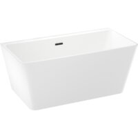 Ванна Wellsee Graceful Pro 150x77 230902003 (отдельностоящая ванна белый глянец, экран, ножки, сифон-автомат матовый черный) - Превью изображения №2 — Интернет-магазин samo.by