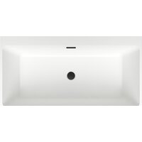 Ванна Wellsee Graceful Pro 150x77 230902003 (отдельностоящая ванна белый глянец, экран, ножки, сифон-автомат матовый черный) - Превью изображения №4 — Интернет-магазин samo.by