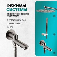 Душевая система  Grocenberg GB5099BG-1 (графит) - Превью изображения №10 — Интернет-магазин samo.by