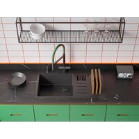 Кухонная мойка Omoikiri Akisame 86 Side-L GB 4997043 (графит) - Превью изображения №4 — Интернет-магазин samo.by