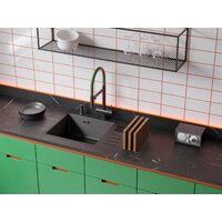 Кухонная мойка Omoikiri Akisame 86 Side-L GB 4997043 (графит) - Превью изображения №3 — Интернет-магазин samo.by