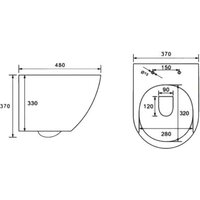 Унитаз подвесной Roxen Antares One Rimless 6 в 1 StounFix Dual Fresh 634261 (белое стекло) - Превью изображения №20 — Интернет-магазин samo.by
