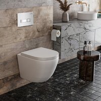 Унитаз подвесной Roxen Antares One Rimless 6 в 1 StounFix Dual Fresh 634261 (белое стекло) - Превью изображения №10 — Интернет-магазин samo.by