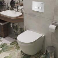 Унитаз подвесной Roxen Antares One Rimless 6 в 1 StounFix Dual Fresh 634261 (белое стекло) - Превью изображения №9 — Интернет-магазин samo.by