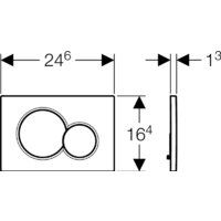 Панель смыва Geberit Sigma 01 115.770.11.5 (белый) - Превью изображения №2 — Интернет-магазин samo.by