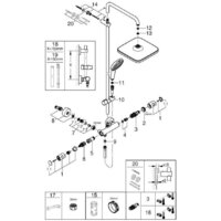 Душевая система  Grohe Tempesta System 250 Cube 26689001 - Превью изображения №5 — Интернет-магазин samo.by