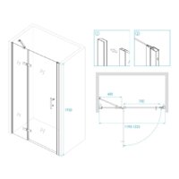 Душевая дверь RGW PA-07B 41080712-84L 120 (черный/прозрачное стекло) - Превью изображения №2 — Интернет-магазин samo.by
