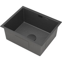 Кухонная мойка Roxen Uno 560210-54BS под столешницу графит/текстурная поверхность (ролл-мат, дозатор, сифон) - Превью изображения №5 — Интернет-магазин samo.by