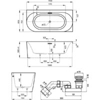 Ванна Wellsee Collaro 170x80 28910501R (пристенная ванна (правая) белый глянец, экран, ножки, сифон-автомат хром) - Превью изображения №10 — Интернет-магазин samo.by