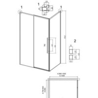 Душевой уголок Grossman Galaxy 100x80x195 120.K33.01.1080.10.00 (хром/прозрачное стекло) - Превью изображения №10 — Интернет-магазин samo.by