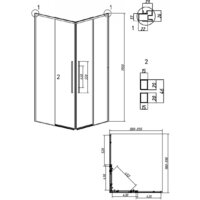 Душевой уголок Grossman Galaxy 100x90x195 300.K33.01.1090.21.10 (черный матовый/тонированное стекло) - Превью изображения №11 — Интернет-магазин samo.by