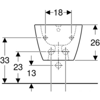 Биде Geberit Smyle Square 500.209.01.1 - Превью изображения №3 — Интернет-магазин samo.by