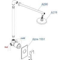 Душевая система  Wasserkraft A12119 - Превью изображения №4 — Интернет-магазин samo.by