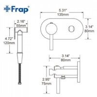 Гигиенический душ FRAP F7505 - Превью изображения №2 — Интернет-магазин samo.by
