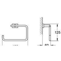 Держатель для полотенца Grohe Essentials Cube 40510001 - Превью изображения №2 — Интернет-магазин samo.by