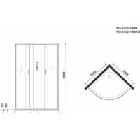 Душевая кабина Niagara NG-6702-14BKG 100x100x200 - Превью изображения №4 — Интернет-магазин samo.by