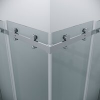 Душевой уголок Grossman Classic 100x100x195 300.K33.04.1010.10.00 (хром/прозрачное стекло) - Превью изображения №4 — Интернет-магазин samo.by