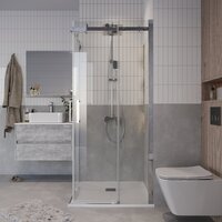 Душевой уголок Grossman Classic 100x100x195 300.K33.04.1010.10.00 (хром/прозрачное стекло) - Превью изображения №8 — Интернет-магазин samo.by