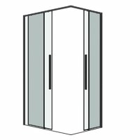 Душевой уголок Grossman Galaxy 100x90x195 300.K33.01.1090.42.00 (графит сатин/прозрачное стекло) - Превью изображения №2 — Интернет-магазин samo.by