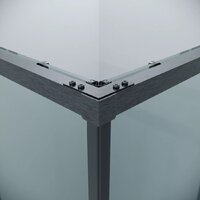 Душевой уголок Grossman Galaxy 100x90x195 300.K33.01.1090.42.00 (графит сатин/прозрачное стекло) - Превью изображения №5 — Интернет-магазин samo.by