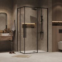 Душевой уголок Grossman Galaxy 100x90x195 300.K33.01.1090.42.00 (графит сатин/прозрачное стекло) - Превью изображения №9 — Интернет-магазин samo.by