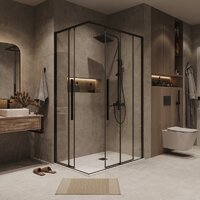 Душевой уголок Grossman Galaxy 100x90x195 300.K33.01.1090.42.00 (графит сатин/прозрачное стекло) - Превью изображения №7 — Интернет-магазин samo.by