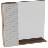 Grossman Шкаф с зеркалом Альба 80 L 208006 (веллингтон/белый)