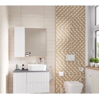  Grossman Шкаф с зеркалом Альба 80 L 208006 (веллингтон/белый) - Превью изображения №4 — Интернет-магазин samo.by