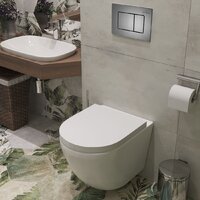 Унитаз подвесной Roxen Antares One Rimless 6 в 1 StounFix Dual Fresh 614314 (оружейная сталь/металл) - Превью изображения №13 — Интернет-магазин samo.by