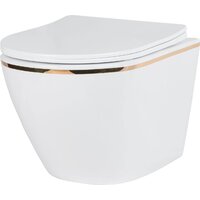 Унитаз подвесной Roxen Antares Gold в комплекте с инсталляцией StounFix Dual Fresh 6 в 1 807054 (кнопка: белый глянец) - Превью изображения №5 — Интернет-магазин samo.by