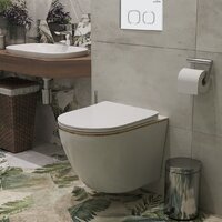 Унитаз подвесной Roxen Antares Gold в комплекте с инсталляцией StounFix Dual Fresh 6 в 1 807054 (кнопка: белый глянец) - Превью изображения №10 — Интернет-магазин samo.by