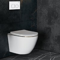 Унитаз подвесной Roxen Antares Gold в комплекте с инсталляцией StounFix Dual Fresh 6 в 1 807054 (кнопка: белый глянец) - Превью изображения №12 — Интернет-магазин samo.by
