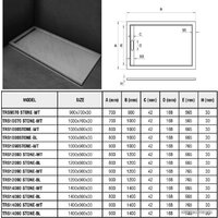 Душевой поддон WeltWasser TRS 14080 Stone-WT 140x80 - Превью изображения №2 — Интернет-магазин samo.by