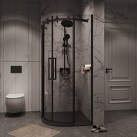 Душевой уголок Grossman Classic 100x100x195 301.K33.04.1010.21.00 (черный матовый/прозрачное стекло) - Превью изображения №8 — Интернет-магазин samo.by