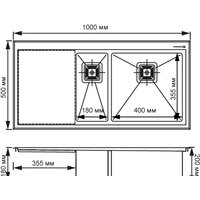Кухонная мойка Omoikiri Akisame 100-2-LG-R 4973090 (светлое золото) - Превью изображения №2 — Интернет-магазин samo.by