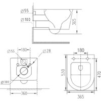 Унитаз подвесной Roxen Vortex Tornado в комплекте с инсталляцией StounFix Dual Fresh 6 в 1 868604 (кнопка: оружейная сталь матовая) - Превью изображения №7 — Интернет-магазин samo.by