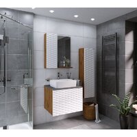  Grossman Шкаф с зеркалом Альба 65 L 206501 (веллингтон/белый) - Превью изображения №3 — Интернет-магазин samo.by