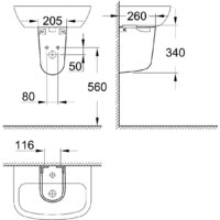 Полупьедестал для умывальника Grohe 39426000 - Превью изображения №5 — Интернет-магазин samo.by