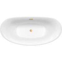 Ванна Wellsee Enjoy e Amedeo 175x83 23740104R (отдельностоящая ванна белый глянец, экран, ножки, сифон-автомат золото) - Превью изображения №4 — Интернет-магазин samo.by