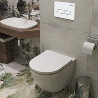Унитаз подвесной Roxen Antares Gold в комплекте с инсталляцией StounFix Dual Fresh 6 в 1 850609 (кнопка: белый глянец) - Превью изображения №11 — Интернет-магазин samo.by