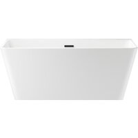 Wellsee Graceful Pro 140x74 230901003 (отдельностоящая ванна белый глянец, экран, ножки, сифон-автомат матовый черный)