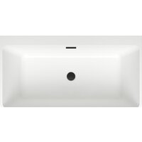 Ванна Wellsee Graceful Pro 140x74 230901003 (отдельностоящая ванна белый глянец, экран, ножки, сифон-автомат матовый черный) - Превью изображения №4 — Интернет-магазин samo.by