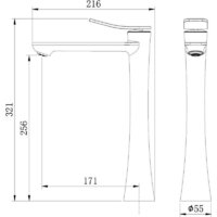 Смеситель Grossman Advans 520.K35.09.320 (золото сатиновый) - Превью изображения №5 — Интернет-магазин samo.by