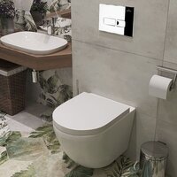 Унитаз подвесной Roxen Antares One Rimless 6 в 1 StounFix Dual Fresh 585987 (кнопка: хром) - Превью изображения №9 — Интернет-магазин samo.by